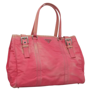 PRADA Tote Bag Nylon Pink Auth ti2721