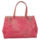 PRADA Tote Bag Nylon Pink Auth ti2721-13