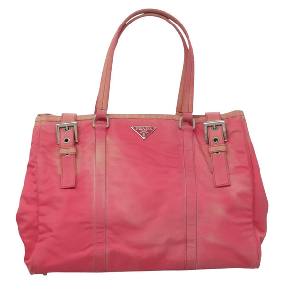 PRADA Tote Bag Nylon Pink Auth ti2721