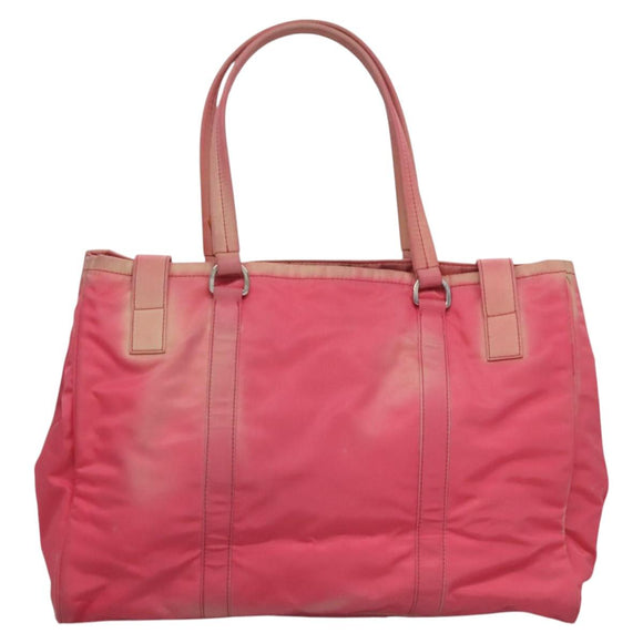 PRADA Tote Bag Nylon Pink Auth ti2721
