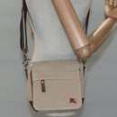 BURBERRY Nova Check Blue Label Shoulder Bag Canvas Beige Brown Auth ti2723-20