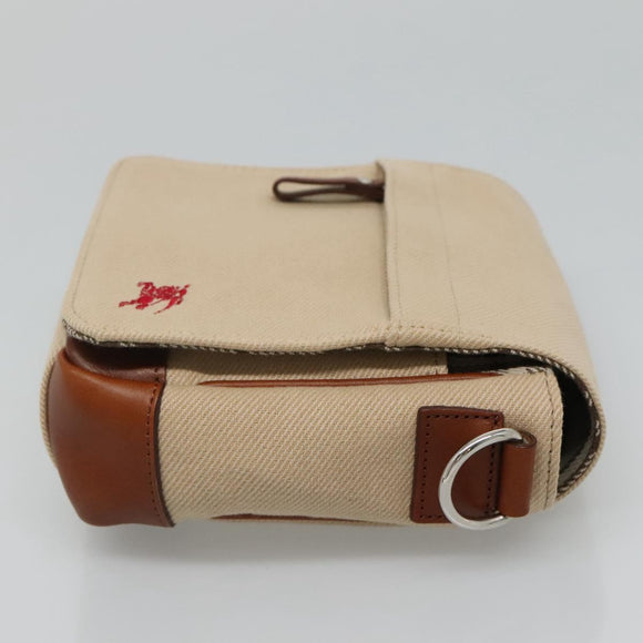 BURBERRY Nova Check Blue Label Shoulder Bag Canvas Beige Brown Auth ti2723