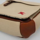 BURBERRY Nova Check Blue Label Shoulder Bag Canvas Beige Brown Auth ti2723-8