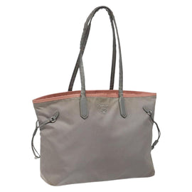 PRADA Tote Bag Nylon Gray Auth ti2725