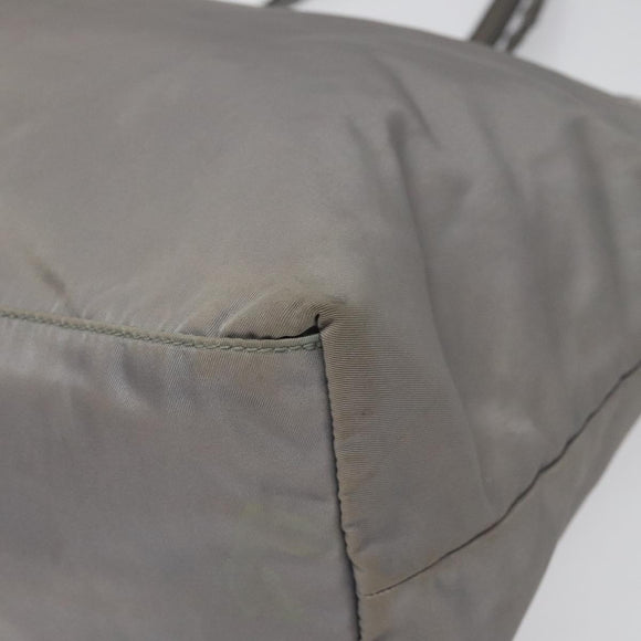 PRADA Tote Bag Nylon Gray Auth ti2725