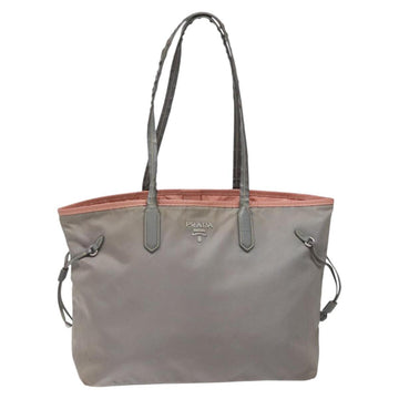 PRADA Tote Bag Nylon Gray Auth ti2725 - 0