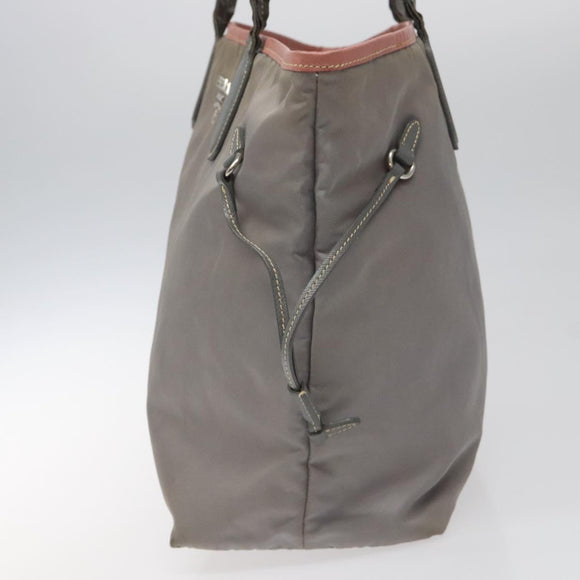 PRADA Tote Bag Nylon Gray Auth ti2725