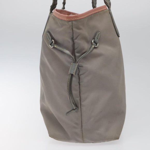 PRADA Tote Bag Nylon Gray Auth ti2725