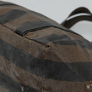 FENDI Pecan Canvas Hand Bag Coated Canvas Brown Auth ti2732-9