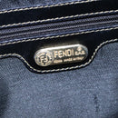 FENDI Pecan Canvas Hand Bag Coated Canvas Brown Auth ti2732-17