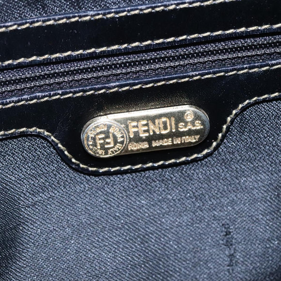 FENDI Pecan Canvas Hand Bag Coated Canvas Brown Auth ti2732