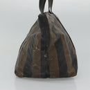 FENDI Pecan Canvas Hand Bag Coated Canvas Brown Auth ti2732-3