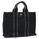 HERMES Fourre Tout PM Hand Bag Canvas Black Auth ti2733-1