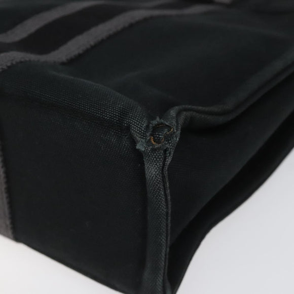 HERMES Fourre Tout PM Hand Bag Canvas Black Auth ti2733