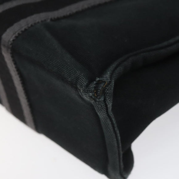 HERMES Fourre Tout PM Hand Bag Canvas Black Auth ti2733