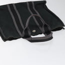 HERMES Fourre Tout PM Hand Bag Canvas Black Auth ti2733-6