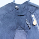 HERMES Fourre Tout PM Hand Bag Canvas Navy Brown Auth ti2734-18