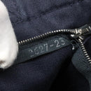 HERMES Fourre Tout PM Hand Bag Canvas Navy Brown Auth ti2734-12