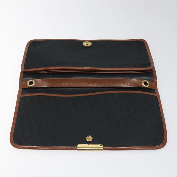 Christian Dior Trotter Canvas Shoulder Bag Black Auth ti2735