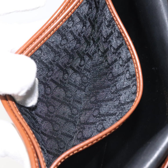 Christian Dior Trotter Canvas Shoulder Bag Black Auth ti2735