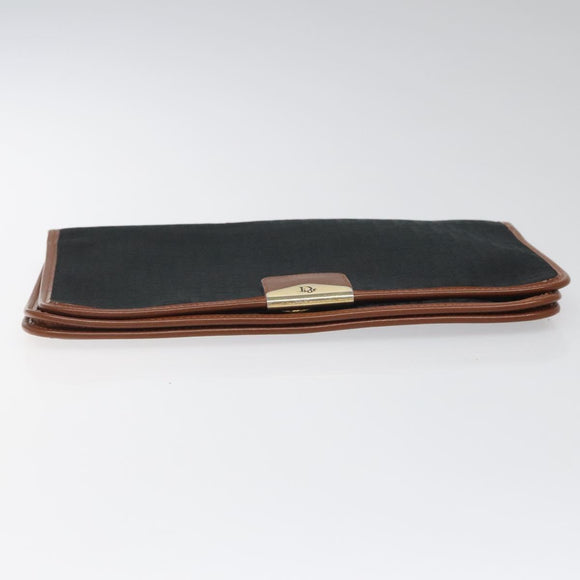 Christian Dior Trotter Canvas Shoulder Bag Black Auth ti2735