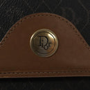 Christian Dior Honeycomb Canvas Shoulder Bag PVC Leather Black Auth ti2736-17