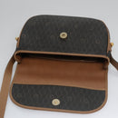 Christian Dior Honeycomb Canvas Shoulder Bag PVC Leather Black Auth ti2736-10