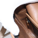 Christian Dior Honeycomb Canvas Shoulder Bag PVC Leather Black Auth ti2736-20