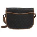 Christian Dior Honeycomb Canvas Shoulder Bag PVC Leather Black Auth ti2736-2