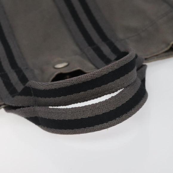 HERMES Fourre Tout PM Hand Bag Canvas Gray Auth ti2740