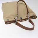 BURBERRY Nova Check Blue Label Tote Bag Canvas Beige Brown Auth ti2741-6