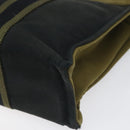 HERMES Fourre Tout PM Hand Bag Canvas Khaki Auth ti2747-14
