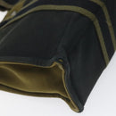 HERMES Fourre Tout PM Hand Bag Canvas Khaki Auth ti2747-15
