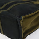 HERMES Fourre Tout PM Hand Bag Canvas Khaki Auth ti2747-16