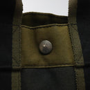 HERMES Fourre Tout PM Hand Bag Canvas Khaki Auth ti2747-17