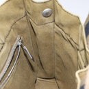 HERMES Fourre Tout PM Hand Bag Canvas Khaki Auth ti2747-18