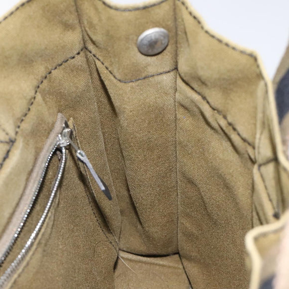 HERMES Fourre Tout PM Hand Bag Canvas Khaki Auth ti2747