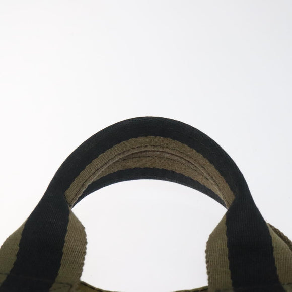 HERMES Fourre Tout PM Hand Bag Canvas Khaki Auth ti2747