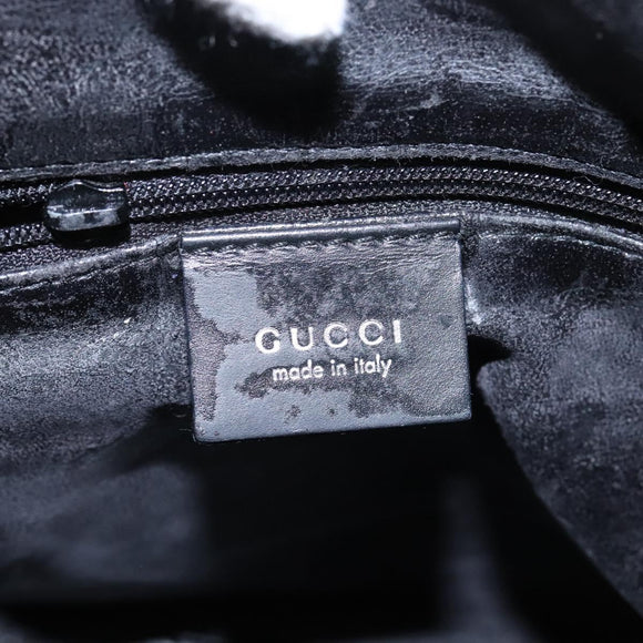 GUCCI Shoulder Bag Leather Black Auth ti2752