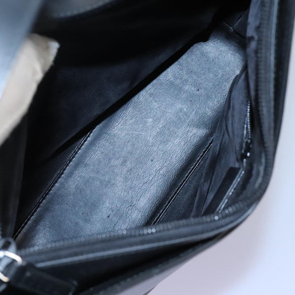 GUCCI Shoulder Bag Leather Black Auth ti2752