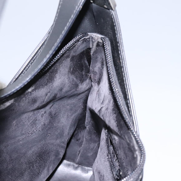 GUCCI Shoulder Bag Leather Black Auth ti2752