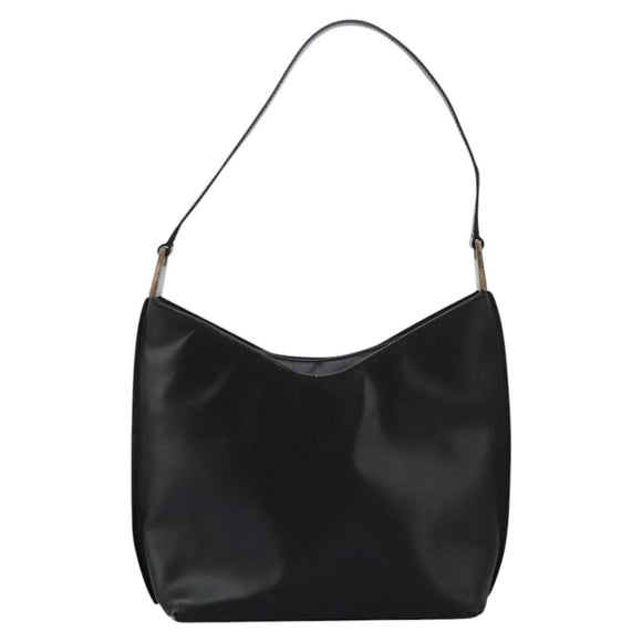 GUCCI Shoulder Bag Leather Black Auth ti2752