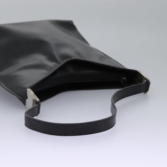 GUCCI Shoulder Bag Leather Black Auth ti2752