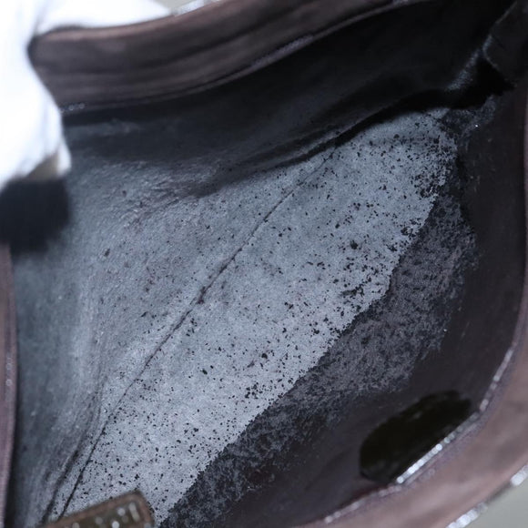 GUCCI Tote Bag Suede Leather Brown Auth ti2756