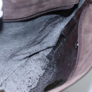 GUCCI Tote Bag Suede Leather Brown Auth ti2756-20