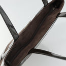 GUCCI Tote Bag Suede Leather Brown Auth ti2756-6