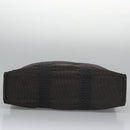 HERMES Her Line MM Hand Bag Canvas Gray Silver Auth ti2757-10