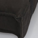 HERMES Her Line MM Hand Bag Canvas Gray Silver Auth ti2757-11