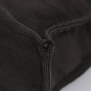 HERMES Her Line MM Hand Bag Canvas Gray Silver Auth ti2757-12