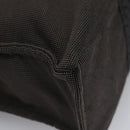 HERMES Her Line MM Hand Bag Canvas Gray Silver Auth ti2757-13